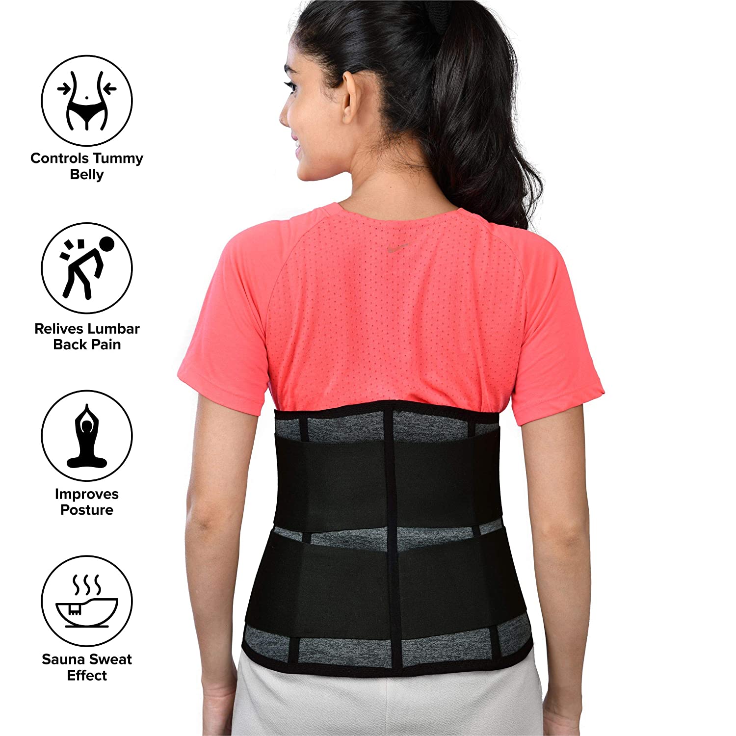 Lower Back Brace with Suspenders | Lumbar Support | Wrap for Posture  Recovery, Workout, Herniated Disc Pain Relief | Waist Trimmer Work Ab Belt  
