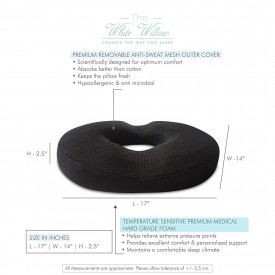 JEMA ADS11079 Donut Pillow Tailbone Hemorrhoid Cushion, Memory Foam Seat  Cushion Pain Relief for Sores, Prostate, Coccyx, Sciatica, Pregnancy