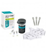 Accu Chek Instant S Strips 50 and Generic Flat Lancets 50 Combo