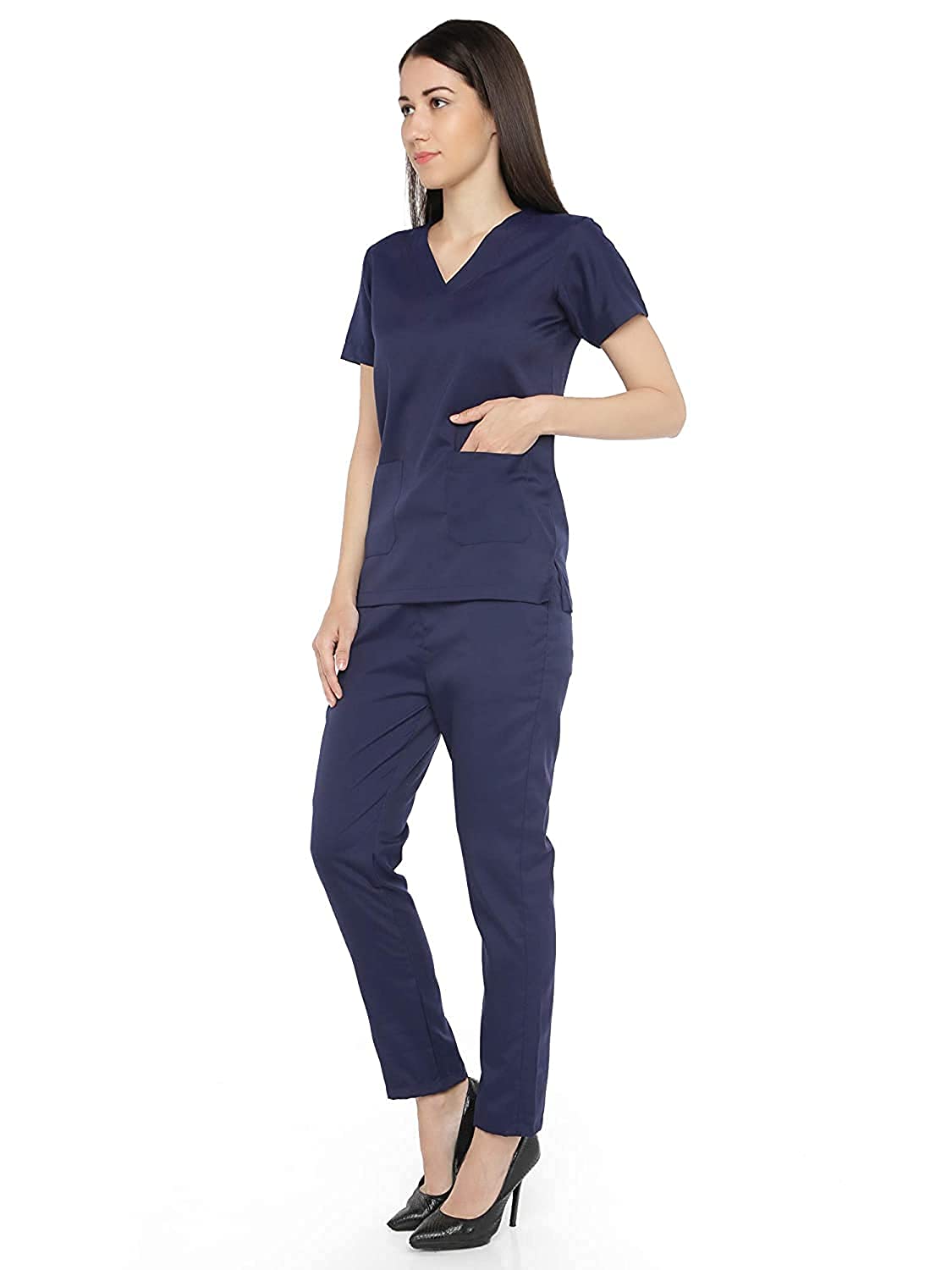 Dark Blue/Navy Blue Scrub Suits For Doctors & Nurses