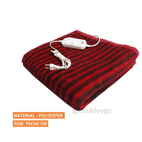 ODESSEY Electric Blanket (Single Bed), 75X150 CMS| Electric Bed Warmer for  Comfortable Sleep at Night and Many Health Benefits | 100% Shock Proof and